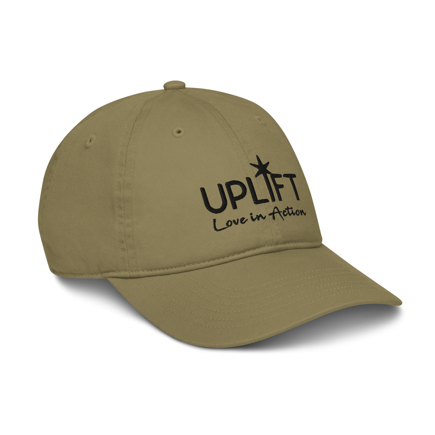 UPLIFT Organic Dad Hat with Black Logo
