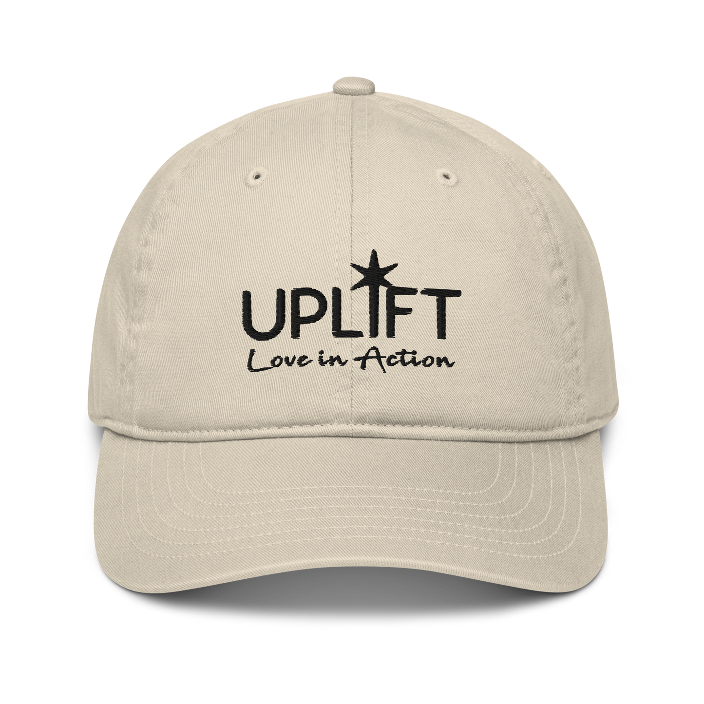 UPLIFT Organic Dad Hat with Black Logo