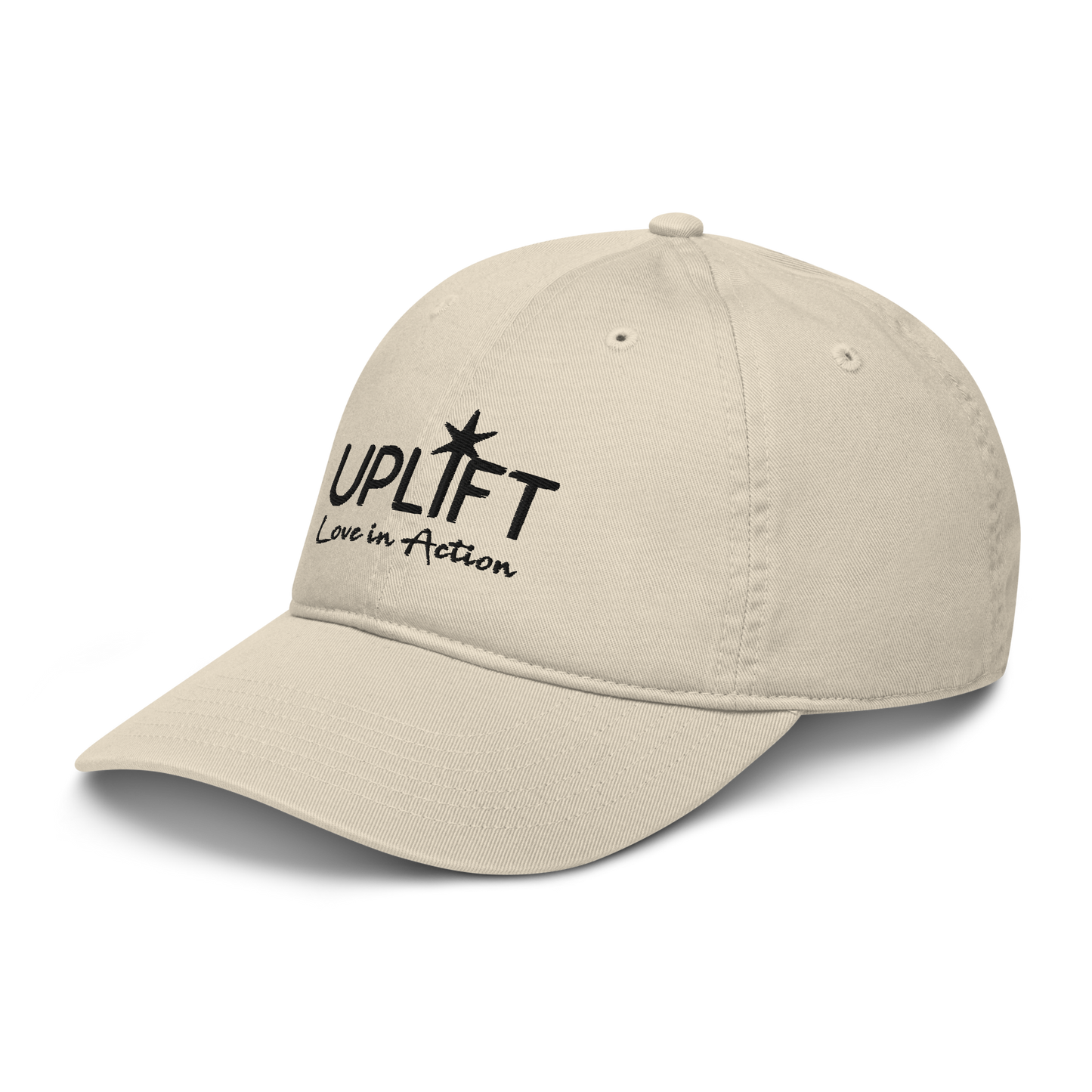 UPLIFT Organic Dad Hat with Black Logo
