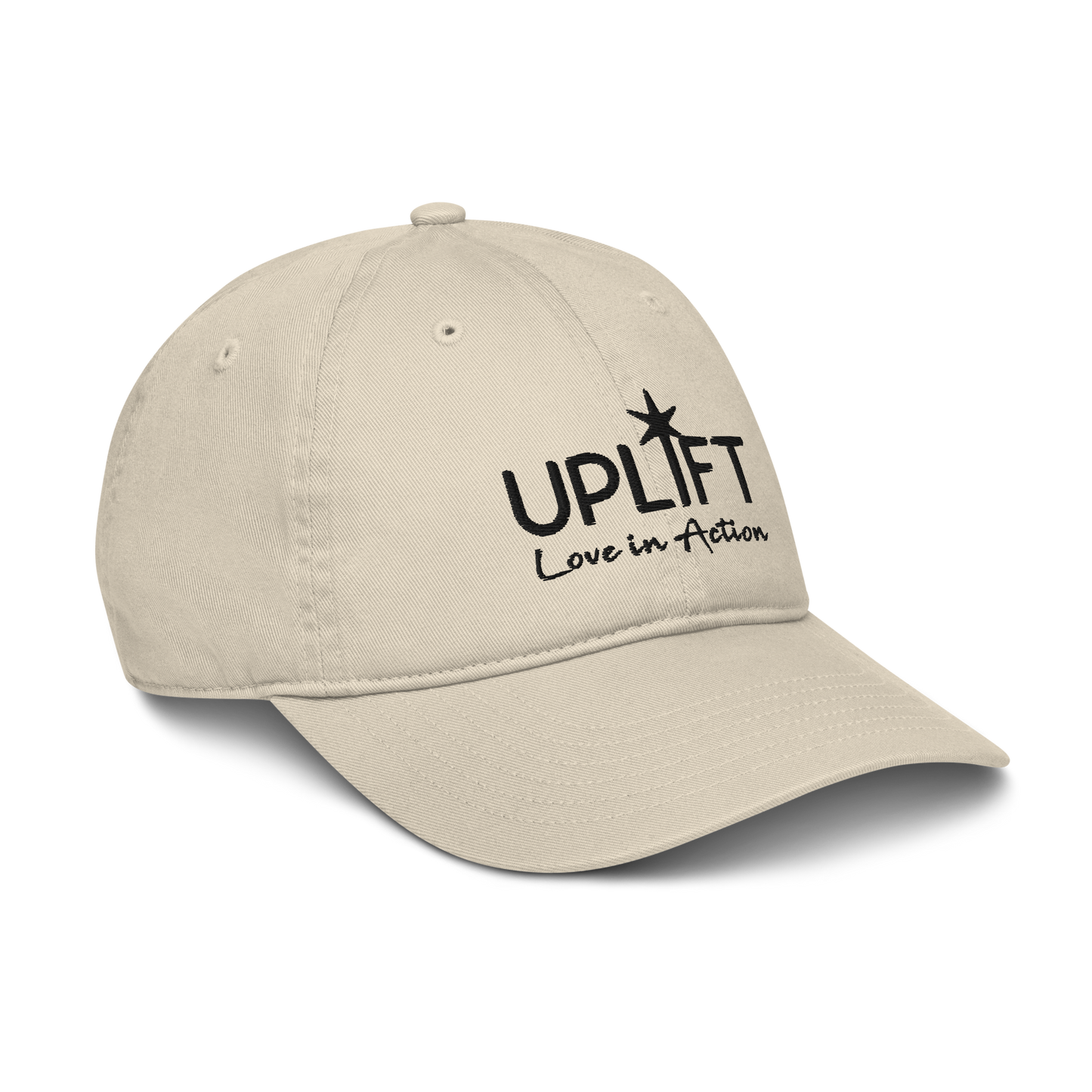 UPLIFT Organic Dad Hat with Black Logo